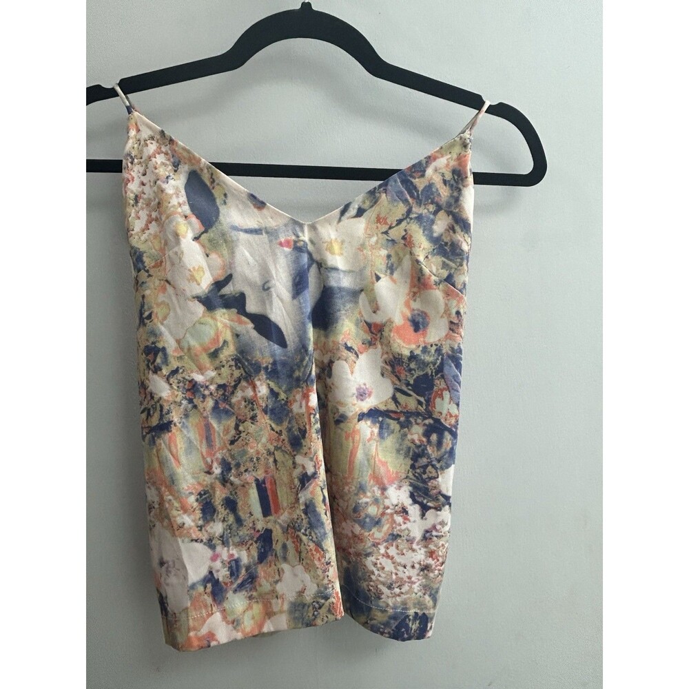 W118 by Walter Baker Floral Abstract Adjustable Strap Tank Camisole Top Sz Small